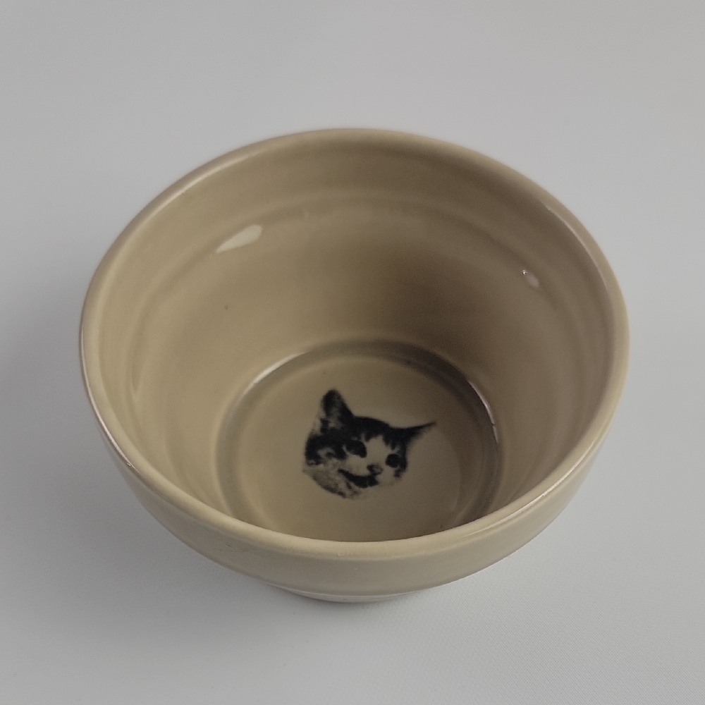 Ceramic Cat Bowl - Tan